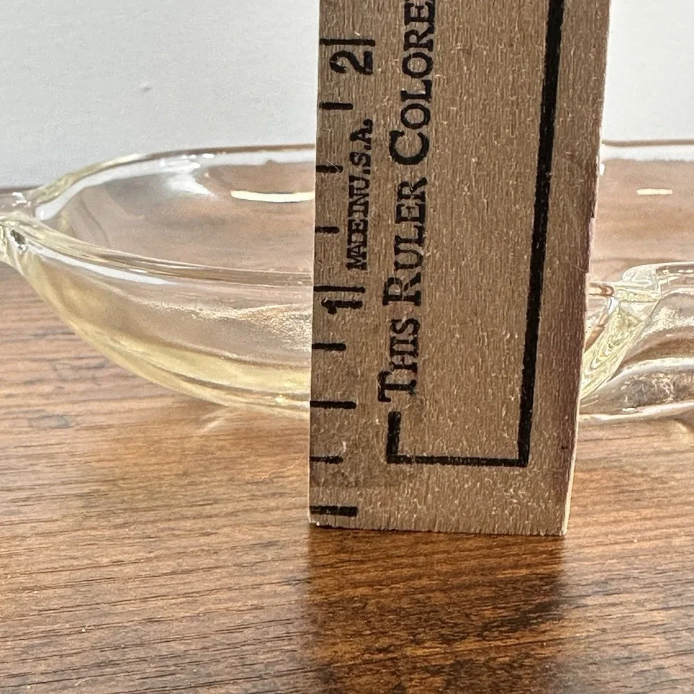 Vintage Clear Glass Leaf Shaped Relish Tray Nut Trinket Dish 9.75